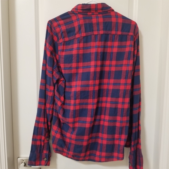 Hollister Red Plaid Flannel Shirt - Picture 2 of 7